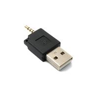 System-S Adaptateur Audio USB - Prise Jack 3,5 mm vers Prise auxiliaire 2.0 Type A mâle - Noir
