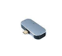 System-S Adaptateur USB 3.1 Y Type C mâle vers Femelle 2.0 A Femelle HDMI 4K Gris