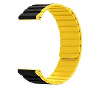 System-S Bracelet 20mm en Silicone Magnétique pour Samsung Galaxy Watch 5 4 Jaune, noir/jaune, Eine Grösse