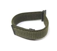 System-S Bracelet 22 mm en nylon pour Fitbit Versa 4/Versa 3/Sense 2/Sense/Versa Lite/Versa 2/Versa Smartwatch Vert, vert foncé/gris, Eine Grösse, Classique