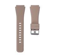 System-S Bracelet flexible en silicone 22 mm pour montre connectée Samsung Gear S3 marron clair, marron clair, Eine Grösse, Classique