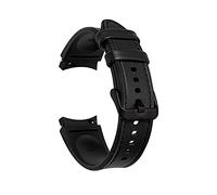 System-S Bracelet flexible en silicone pour montre connectée Samsung Galaxy Watch 4 Noir 20 mm