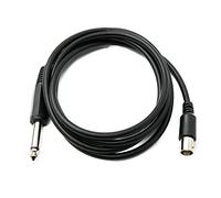 System-S Câble audio 180 cm 6,35 mm mâle vers BNC mâle adaptateur AUX en noir