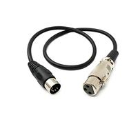 System-S Câble audio 50 cm XLR 3 broches femelle vers DIN 5 broches mâle adaptateur noir