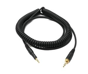 System-S Câble audio de rechange 2 m AUX jack spiralé pour Audio Technica ATH M70x M60X M50x M40x