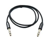 SYSTEM-S Câble audio jack 100 cm AUX 6,35 mm 3 broches TRS mâle vers mâle adaptateur