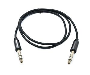 SYSTEM-S Câble audio jack 100 cm AUX 6,35 mm 3 broches TRS mâle vers mâle adaptateur
