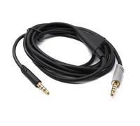 System-S Câble Audio Jack 2 m 3,5 mm TRRS mâle vers TRS mâle contrôle du Volume Adaptateur AUX Gris