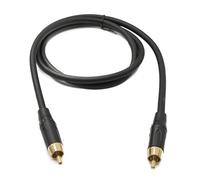SYSTEM-S Câble audio RCA 100 cm 1 broche mâle vers mâle Noir