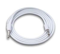 System-S Câble audio stéréo AUX jack 3,5 mm mâle vers mâle Blanc 100 cm