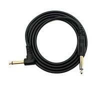 System-S Câble audio stéréo AUX jack 6,35 mm mâle vers mâle coudé Noir 150 cm