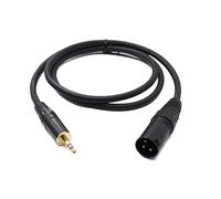 System-S Câble audio XLR 100 cm 3 broches mâle vers jack AUX 3,5 mm 3 broches TRS mâle adaptateur
