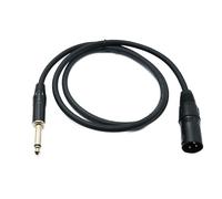 System-S Câble audio XLR 100 cm 3 broches mâle vers jack AUX 6,35 mm 2 broches TS mâle adaptateur