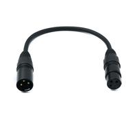 System-S Câble audio XLR 30 cm 3 broches mâle vers femelle adaptateur noir