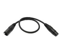 System-S Câble audio XLR 50 cm 5 broches mâle vers 3 broches femelle, adaptateur noir