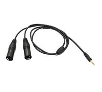 System-S Câble audio XLR Y - 100 cm - 3 broches - 2 fiches mâle vers jack AUX 3,5 mm - 3 broches TRS