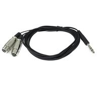 SYSTEM-S Câble audio Y 3 m AUX 6,35 mm TRS mâle vers 2 x XLR 3 broches femelle
