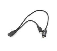 System-S Câble de Chargement avec entrée Micro USB sur 2 Sorties Micro USB, câble en Y, câble répartiteur