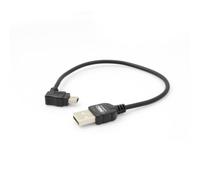 System-S Câble de données mini USB avec fiche coudée à 90° coudée à 90° à gauche 20 cm