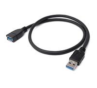 SYSTEM-S Câble d'extension USB 3.0 type A (mâle) vers USB 3.0 type A (femelle), noir, 50 cm