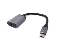 System-S Câble DisplayPort 20 cm Mini DP Femelle vers USB 3.1 Type C mâle en Gris