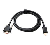 System-S Câble HDMI 2.0 150 cm Type A mâle vers mâle Adaptateur vissable en Noir