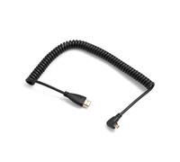 System-S Câble micro HDMI coudé à droite vers HDMI standard - Câble spiralé de 50 à 80 cm