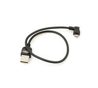 System-S Câble Micro USB 2.0 coudé à 90° (Gauche/mâle) Adaptateur de données et câble de Charge 30 cm