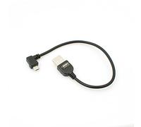 System-S Câble Micro USB 2.0 Fiche coudée 90 ° Angle (Gauche/Mâle) Adaptateur Câble de données et de Chargement câble 20 cm