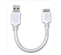 System-S Câble micro USB 3.0 court Blanc 10 cm