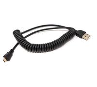 System-S Câble Micro USB + Câble de Chargement et de données Câble Spirale 30 cm - 135 cm