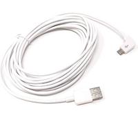System-S Câble micro USB coudé à 90° vers USB 2.0 type A (mâle) - Câble de chargement et de données - Environ 495 cm - Blanc