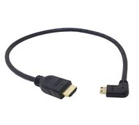 System-S Câble Mini HDMI vers HDMI standard coudé à 90° - 50 cm