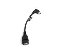 System-S Câble Mini USB Angle coudé vers la Gauche à 90 ° ° Mâle à USB Type A (Female) Femelle + câble de Chargement et de données 13 cm