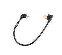 System-S Câble mini USB coudé à 90° vers la gauche vers USB type A (mâle) coudé à 90° vers la gauche Câble de données, câble de données, câble de chargement, 26 cm