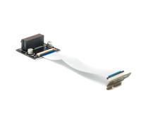 System-S Câble PCI Riser Card - 10 cm - Adaptateur coudé PCIe Express mâle vers Femelle