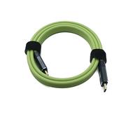 SYSTEM-S Câble plat USB 3.2 Gen 2-80 cm - Type C mâle vers mâle - Vert - 20 Gbit/s - 100 W