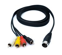 System-S Câble RCA 4 RCA mâle vers DIN 5 broches mâle 150 cm Noir