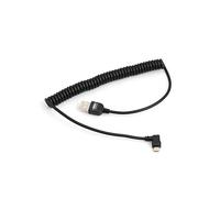 System-S Câble spiralé Extensible Micro USB 2.0 coudé 90 degrés (Droite/mâle) 50-135 cm