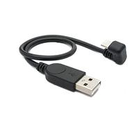 System-S Câble USB 2.0-30 cm - Micro B mâle vers type A mâle - Adaptateur coudé à 180° - Noir