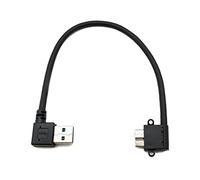 System-S Câble USB 3.0 mâle Micro B vers Type A mâle coudé Noir 25 cm