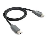 System-S Câble USB 3.1 Type C mâle vers Mini mâle 2.0 Noir 50 cm