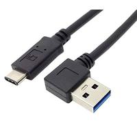System-S Câble USB 3.1 type C vers USB 3.0 A 90° coudé à gauche 32 cm