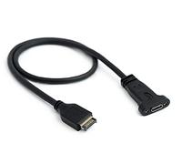 SYSTEM-S Câble USB 3.1 Type E vers connecteur Femelle Type C Noir 50 cm