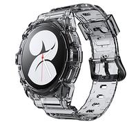 System-S Coque et bracelet en TPU pour Samsung Galaxy Watch 5 4 Noir transparent 40 mm, Noir transparent, Eine Grösse