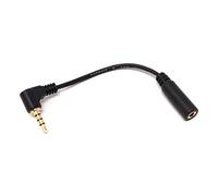 System-S coudé à 90 ° ° Angle Fiche Jack 4 Broches coudé 3,5 mm Câble Adaptateur 10 cm pour téléphone Portable, Smartphone, Tablette PC