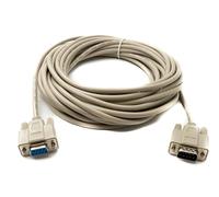 System-S D Sub Câble null modem 10 m 9 broches mâle vers femelle RS232 DB9 adaptateur gris