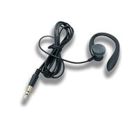 System-S Écouteurs Intra-Auriculaires Mono 115 cm, Prise AUX Jack 2,5 mm avec Crochet d'oreille
