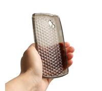 System-s Housse en silicone TPU Étui Coque Cover Case Skin Noir Transparent pour Samsung Wave 2 S8530