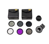 SYSTEM-S Kit de filtres 3 ND UV CPL FLD Kit lentille 37 mm avec Cache Pochette à Clip Noir